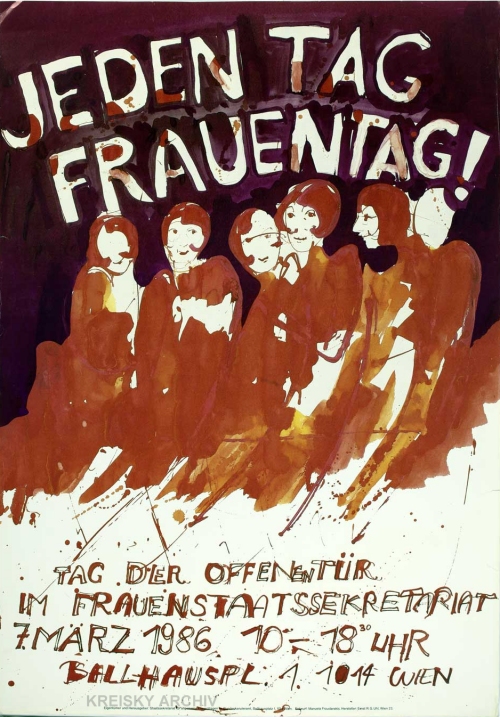 Plakat des Frauenstaatsekretariats zum Frauentag 1986