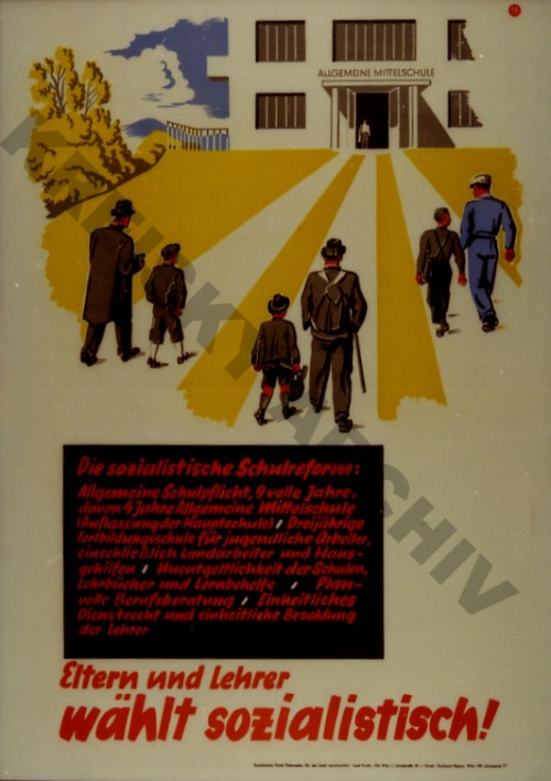 SPÖ Plakat zur Nationalratswahl 1949 	