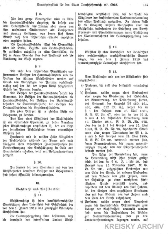 Gesetz über die Wahlordnung 1918 