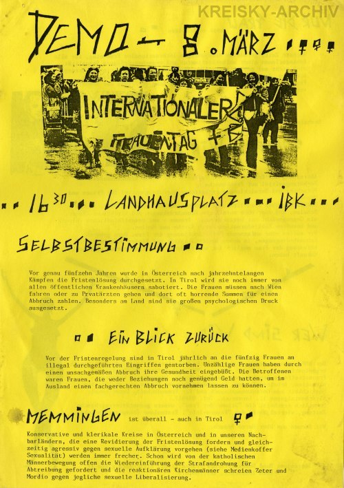 Flugblatt des BDFÖ 1990