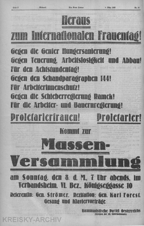 Aufruf der KPÖ 1925