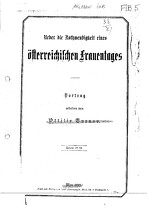 Vortrag Ottilie Turnau 1892